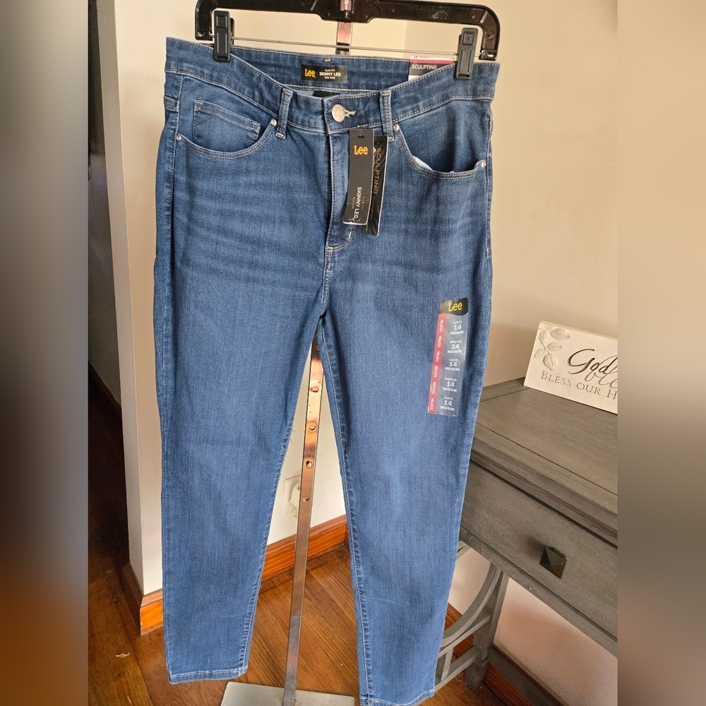 Lee Skinny Leg Mid-Rise Sculpting Jeans Sz 14